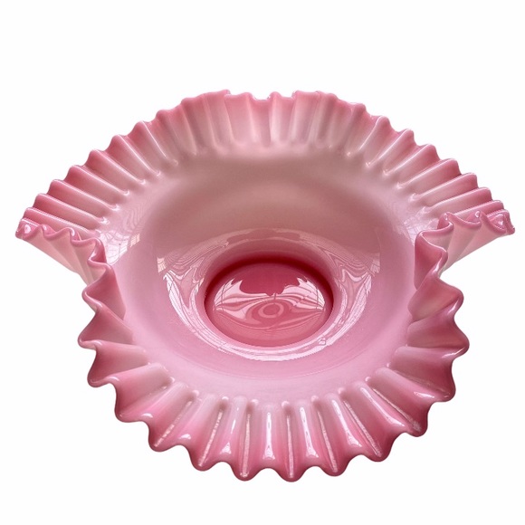 Vintage Victorian Fluted Crimped Glass Centerpiece - Picture 3 of 10